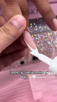 Video thumbnail for French Tip Tutorial on Almond Nails: Step-by-Step Guide