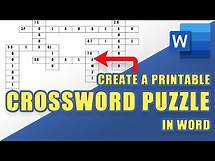 Video thumbnail for [HOW-TO] Create Your Own Printable CROSSWORD PUZZLE In Microsoft Word