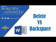 Video thumbnail for DELETE VS BACKSPACE IN MICROSOFT WORD