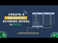 Video thumbnail for How to Create a Weighted Scoring Model