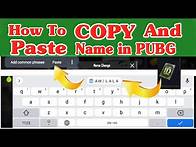 Video thumbnail for How To Copy And Paste Name in PUBG Mobile | Stylish Name in PUBG | PUBG Tips And Tricks Vidoe