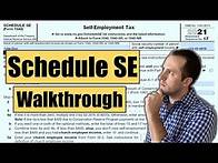 Video thumbnail for IRS Form 1040 Schedule SE Walkthrough