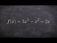Video thumbnail for How to Use Factoring to Find All of the Zeros of a Polynomial Function