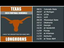 Video thumbnail for 2024 Texas Longhorns Football Schedule