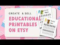 Video thumbnail for How to use Canva to create & sell educational printables on Etsy