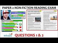 Video thumbnail for Q1 & Q2 2025 EDUQAS PAPER 2 READING EXAM (GCSE ENGLISH LANGUAGE)