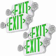 Video thumbnail for Green Led Exit Sign Emergency Light Combo Adjustable Two Head, Double Sided and Battery Backup Exit Light, Contractor Select, AC 120/277V (4 Pack)