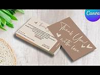 Video thumbnail for How to Create Thank You Card in Canva | Card Design with Canva