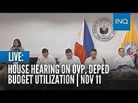 Video thumbnail for LIVE: House hearing on OVP, DepEd budget utilization | Nov 11