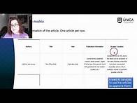 Video thumbnail for Literature review matrix