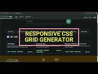 Video thumbnail for Responsive CSS Grid Generator Web Developer Tool - Best tool for software developer in world