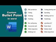 Video thumbnail for How To add image as a bullets point in Microsoft Word