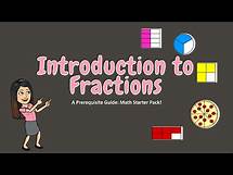 Video thumbnail for INTRODUCTION TO FRACTIONS | Grade 6