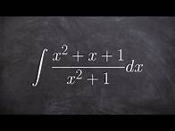 Video thumbnail for How to find the integral using long division and natural logarithms