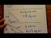 Video thumbnail for Find Area of Triangle - Calculate triangle area - VERY EASY to learn