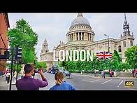 Video thumbnail for London City Tour | 4K Virtual Walking Tour around the City | London Best