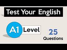 Video thumbnail for Test Your English Level | A1 English | English Level Test