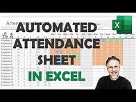 Video thumbnail for Automated Attendance Sheet in Excel with Formula | Download Attendance Sheet Template