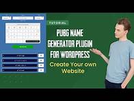 Video thumbnail for PUBG Name Generator with Stylish Symbols For Wordpress 2024😎