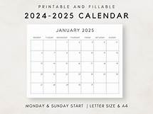 Video thumbnail for 2024- 2025 Calendar Printable, Monthly Calendar 2024- 2025, Fillable Calendar, 2024-2025 Planner, Minimalist Calendar, Simple Clean Calendar - Etsy