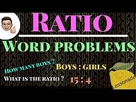 Video thumbnail for Solving Ratio Word Problems (the easy way)