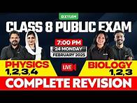 Video thumbnail for Class 8 Annual Exam | Physics Chapters :1,2,3,4 + Biology Chapters : 1,2,3 | Xylem Class 8