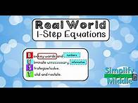 Video thumbnail for Real World One Step Equations