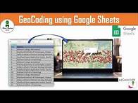 Video thumbnail for Geocoding | Generate latitude and longitude from addresses using google sheets & ezGeocode