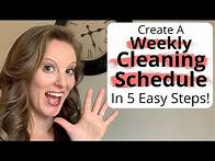 Video thumbnail for Create a WEEKLY CLEANING SCHEDULE for Busy Moms in 5 Easy STEPS | My Simple Weekly Cleaning Routine
