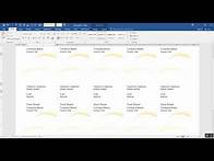 Video thumbnail for Using Word's business card Template