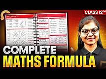 Video thumbnail for Class 12 Maths - ALL Formulas and Concepts in 1 Shot 🔥