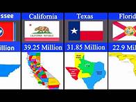 Video thumbnail for The Most Population Every State in America | state with the most population