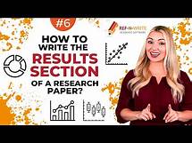 Video thumbnail for #6 How to Write the Results Section of a Research Paper?