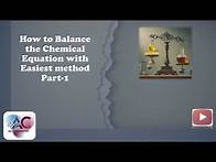 Video thumbnail for How to Balance Chemical Equation - Balancing of Equation - Easiest Way to balance (Grade 10) Part 1