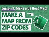 Video thumbnail for How to Make a US Heat Map in Excel with Zip Code Lists! 🗺️[Lesson 9 of 11]