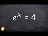 Video thumbnail for Converting an exponential equation to logarithmic