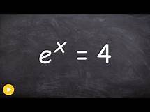 Video thumbnail for Converting an exponential equation to logarithmic