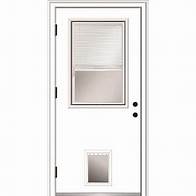Video thumbnail for MMI DOOR 36-in x 80-in x 6-9/16-in Fiberglass Half lite Right-hand outswing Primed Prehung Front Door with Brickmould Insulating core with Blinds Lowes.com