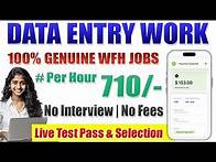 Video thumbnail for ✅ Data Entry Jobs Work From Home | 12th Pass Online Jobs For Students | Data Entry Jobs Online