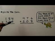 Video thumbnail for 2nd Grade Math 6.5, 3-digit Addition, Regroup Ones and Tens