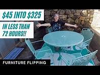 Video thumbnail for Furniture Flipping a Wrought Iron Patio Set, Turning $45 into $325!