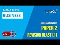 Video thumbnail for Paper 2 (2023) Revision Blast (1) for AQA A-Level Business