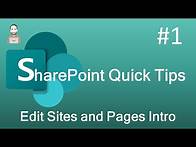 Video thumbnail for SharePoint Quick Tip 1 - Basic Editing of SharePoint Sites and Pages