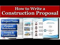 Video thumbnail for How to Write a Professional Construction Proposal
