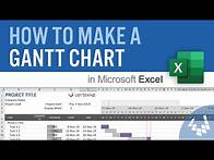 Video thumbnail for How to Make a Gantt Chart in Excel