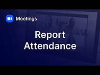 Video thumbnail for Reporting Zoom Meeting Attendance
