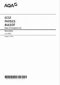 Video thumbnail for 2024 AQA GCSE PHYSICS MARK SCHEME PAPER 2 (8463/2F: Foundation Tier).