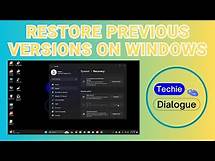 Video thumbnail for How to Restore Previous Versions on Windows 11 - Step-by-Step Guide [2025]