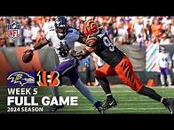 Video thumbnail for GAME OF THE WEEK! Baltimore Ravens vs. Cincinnati Bengals FULL GAME | NFL 2024 Season Week 5