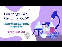 Video thumbnail for IGCSE CHEMISTRY SOLVED past paper 0620/62/F/M/23 - February / March 2023 Paper 62